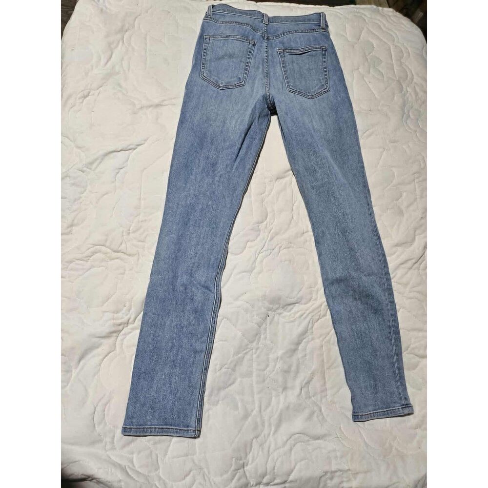 Reformation High Rise Skinny Jeans Light Wash Denim Size 26 - Picture 4 of 7
